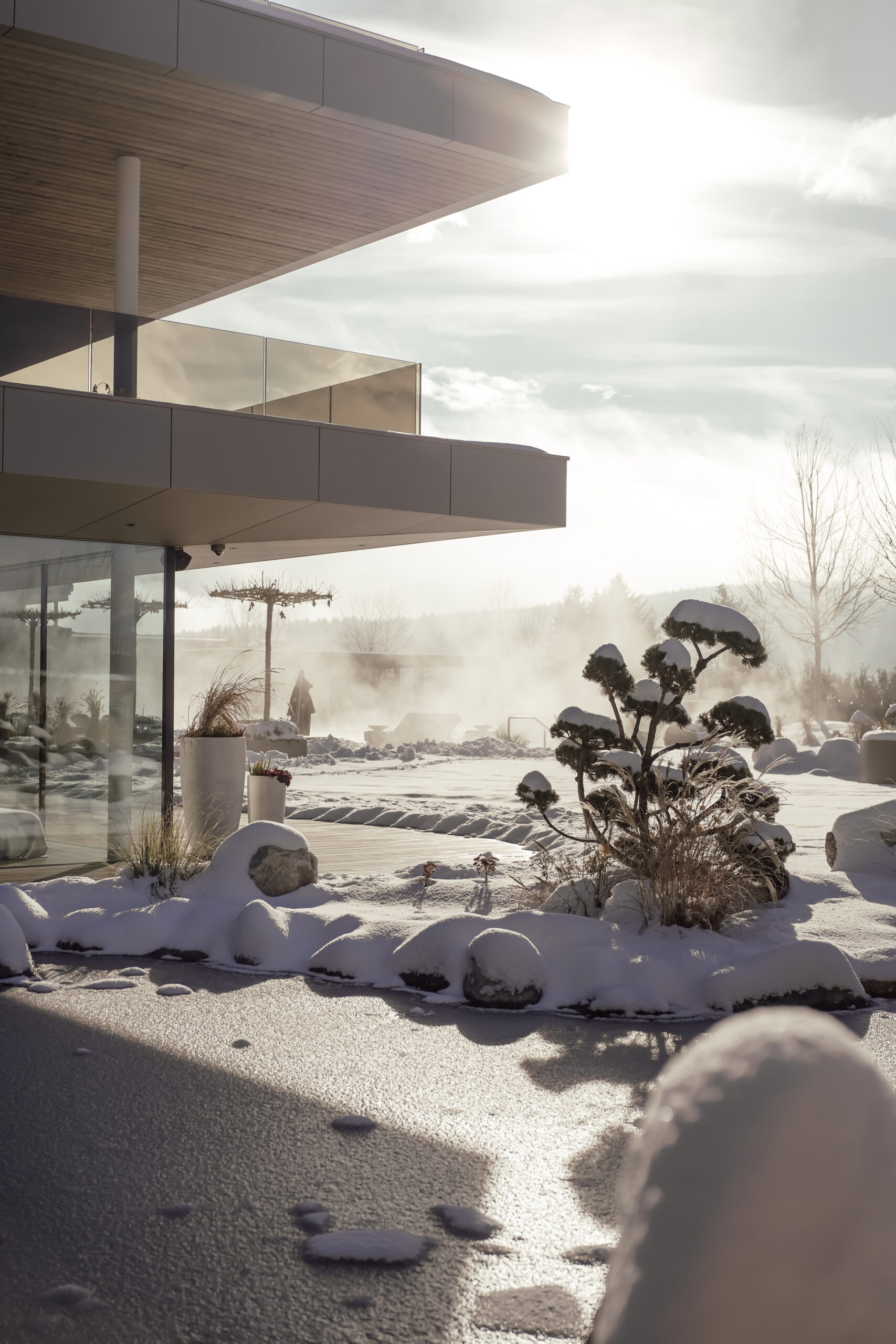 Hotel Solvie a Falzes, giardino innevato e terrazza